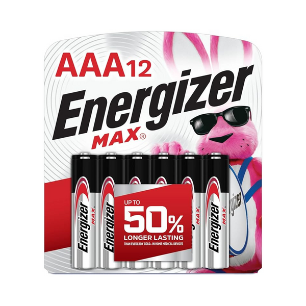 Pilas alcalinas AAA Energizer MAX de 12 unidades