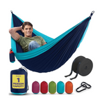 Sewanta Portable Camping Hammock w/ Tree Straps, Carry Bag (Navy, 400-Lb Capacity)