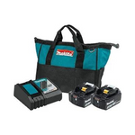 2-Pack Makita 18V 5.0 Ah Battery Pack w/ Charger & Bag