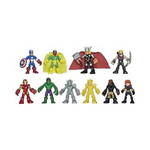 Juego de 10 figuras de acción de aventuras de superhéroes Marvel Playskool Heroes de 2,5"