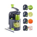 Espiralizador de verduras Kitexpert con cuchillas giratorias 4 en 1
