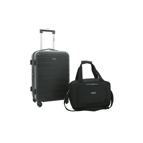 Juego de equipaje Wrangler de 2 piezas de 20" con portavasos, puerto USB y soporte para teléfono