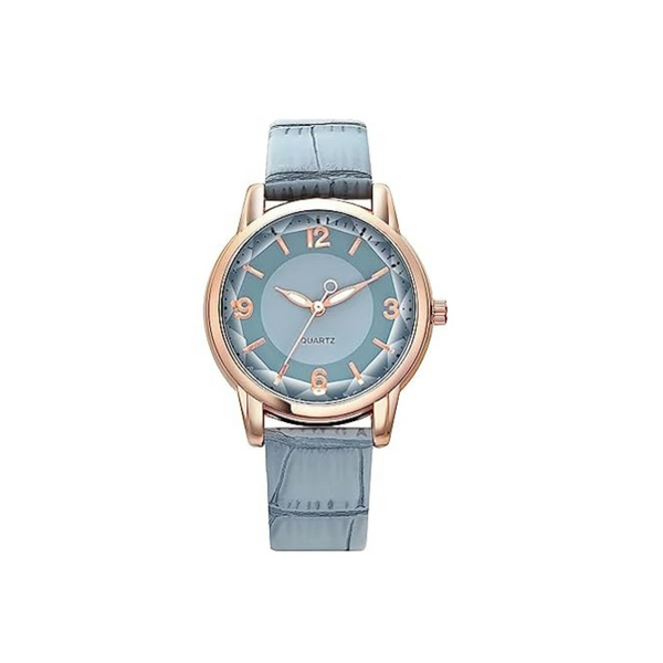 Ackssi Women's Fashion Style Quartz Analog Watch w/Leather Strap