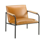 Sauder Boulevard Café Lounge Chair, Metal Camel finish