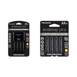 Panasonic Eneloop Pro Rechargeable Battery Charger Bundle With 8 AA High Capacity Ni-MH Pre-Charged Batteries