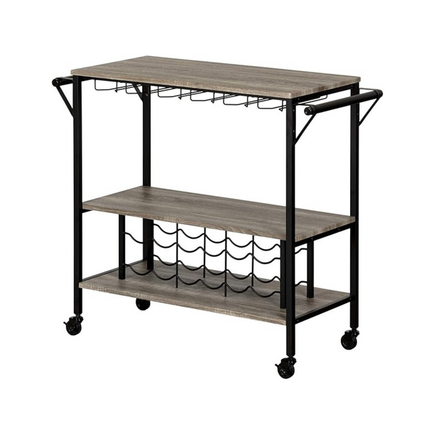 Bar Cart with Wine Rack