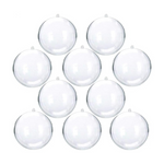 10-Pack Uniqled Clear Fillable Christmas Ornaments