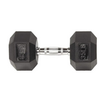 35-Lbs Signature Fitness Rubber Encased Hex Dumbbell