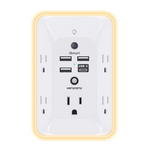 i-Smart 5-Outlet Extender Surge Protector w/ 3x Usb-A, 1x Usb-C Ports