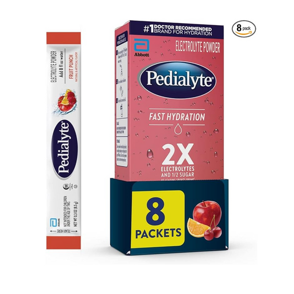 Paquetes de polvos de hidratación rápida Pedialyte