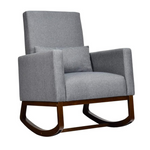 Upholstered High Back Rocking Chair