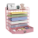 Jafusi 7 Tier Paper Letter Tray Organizer with Drawer