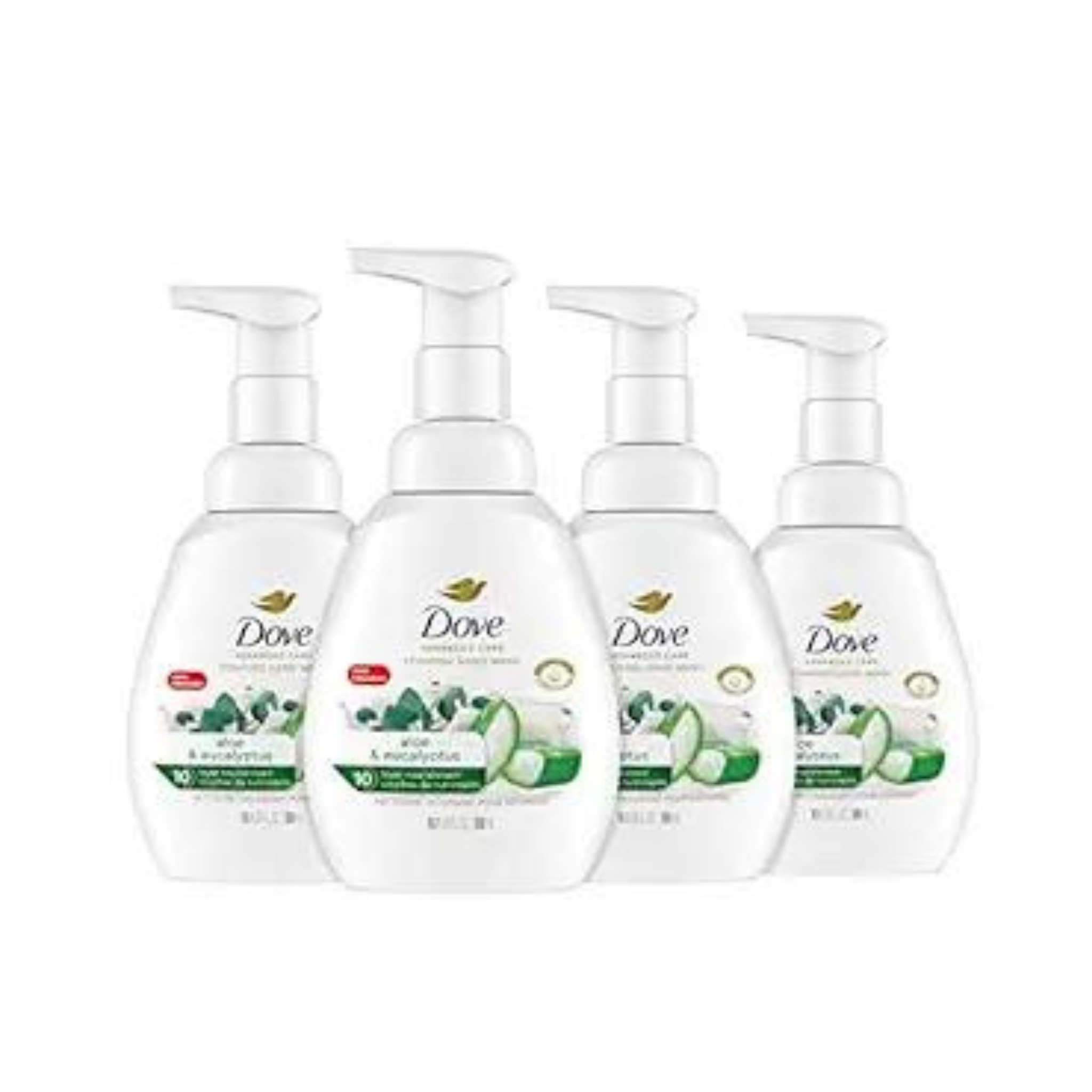 4 Bottles of Dove Foaming Hand Wash Aloe & Eucalyptus (10.1 oz)