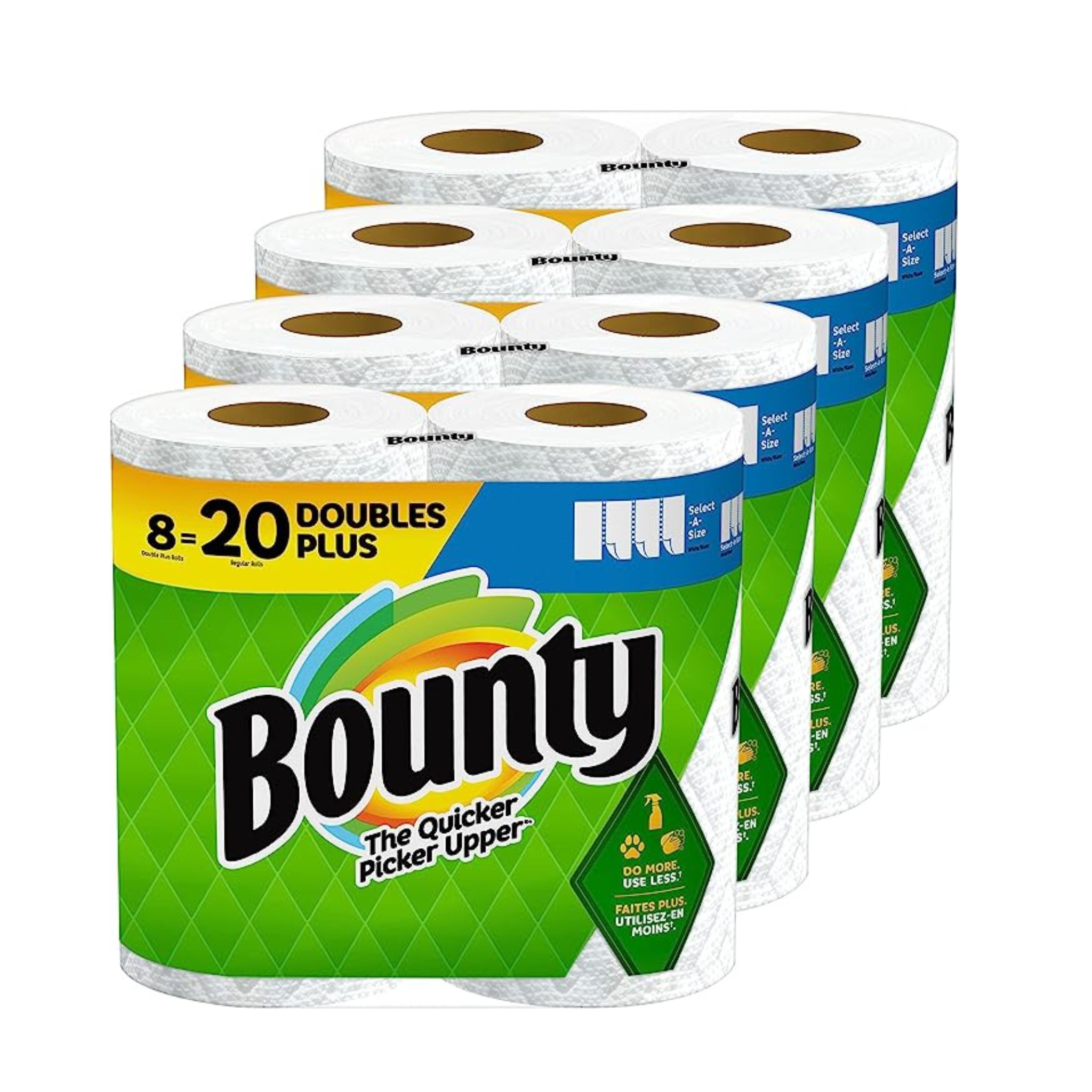 8 Double Plus, 18 Regular, Rolls Of Bounty Select-A-Size Paper Towels