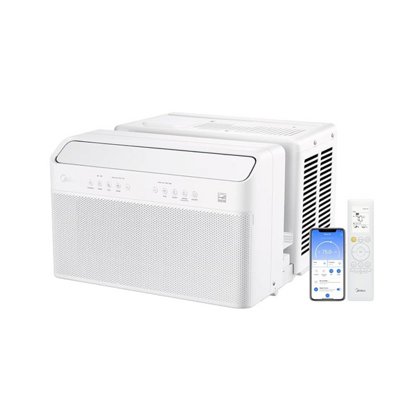 8,000 BTU Midea U-Shaped Inverter Window Air Conditioner w/ WiFi