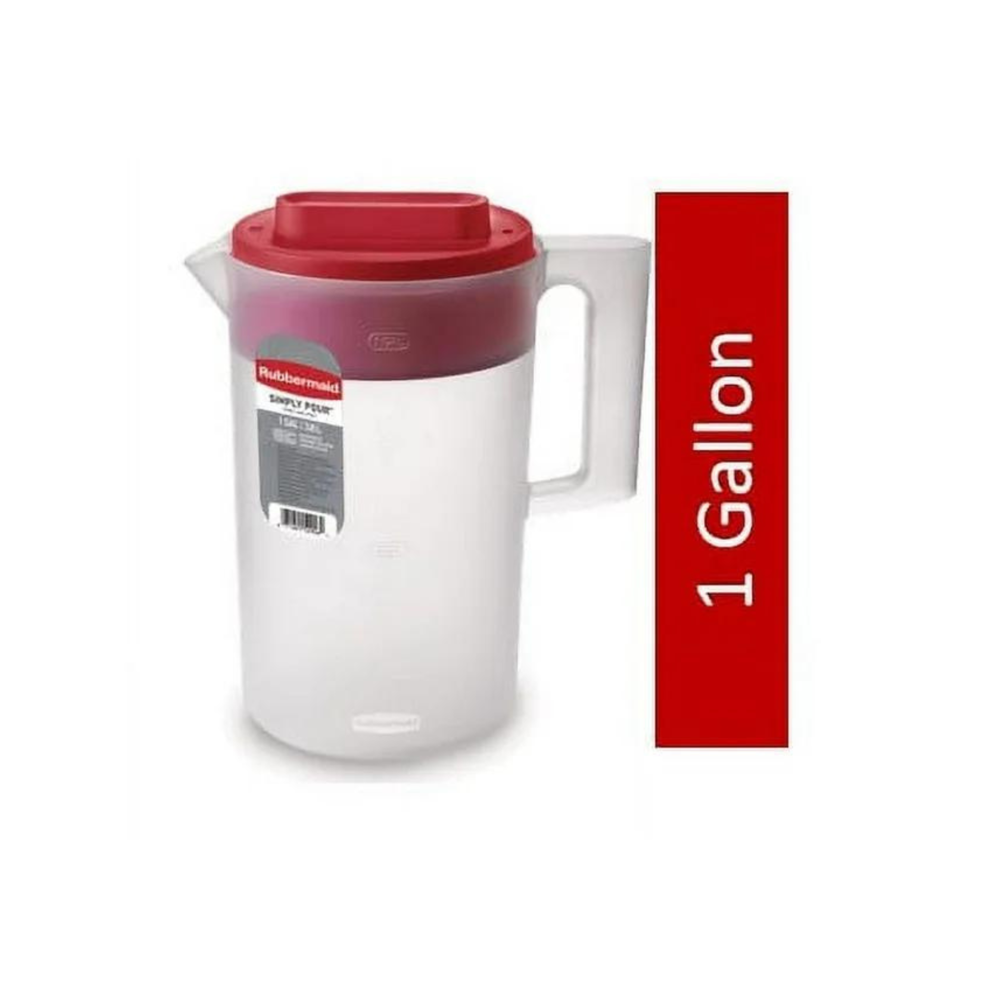1-Gal Rubbermaid Simply Pour Plastic Pitcher w/ Multifunction Lid