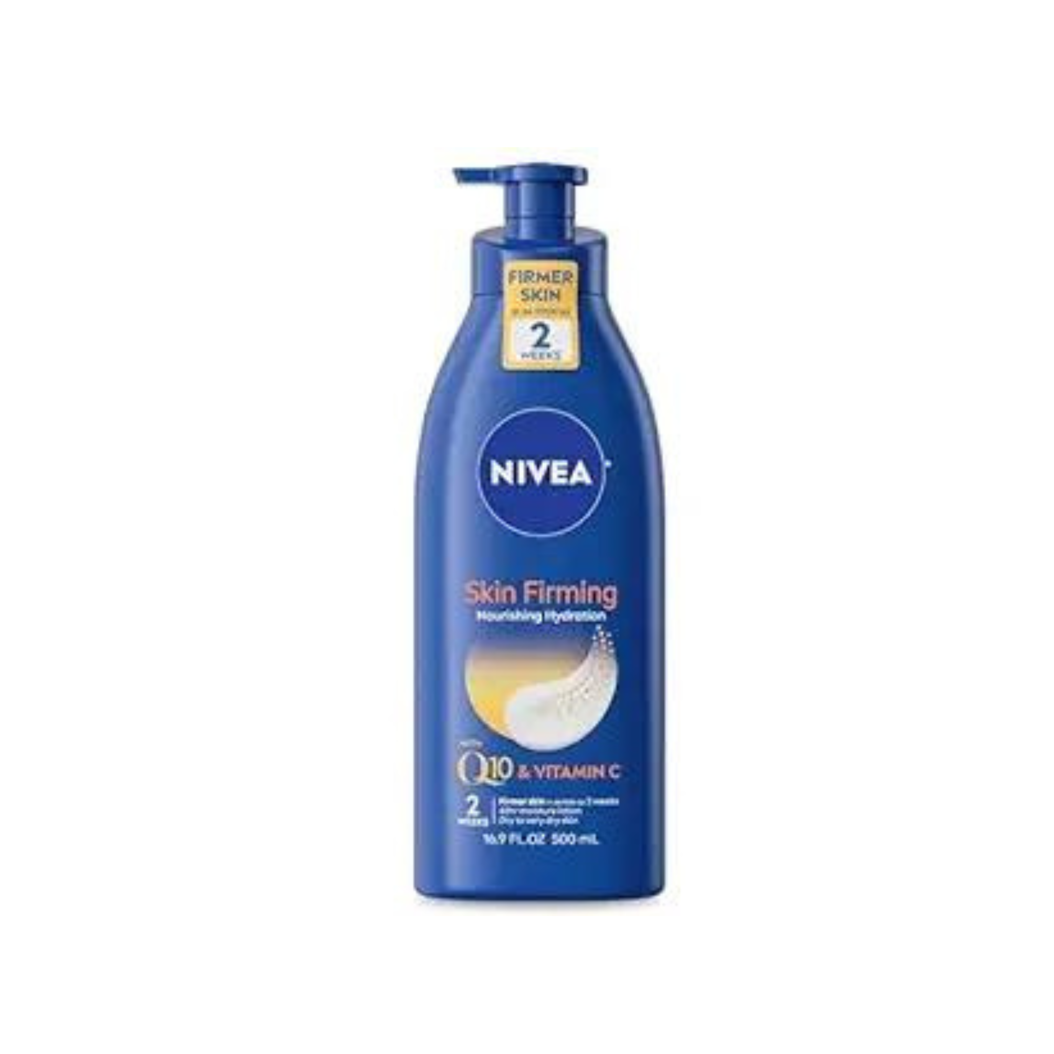 3 Bottles of NIVEA Nourishing Skin Firming Body Lotion with Q10 and Vitamin C (16.9 Fl Oz Pump Bottles)
