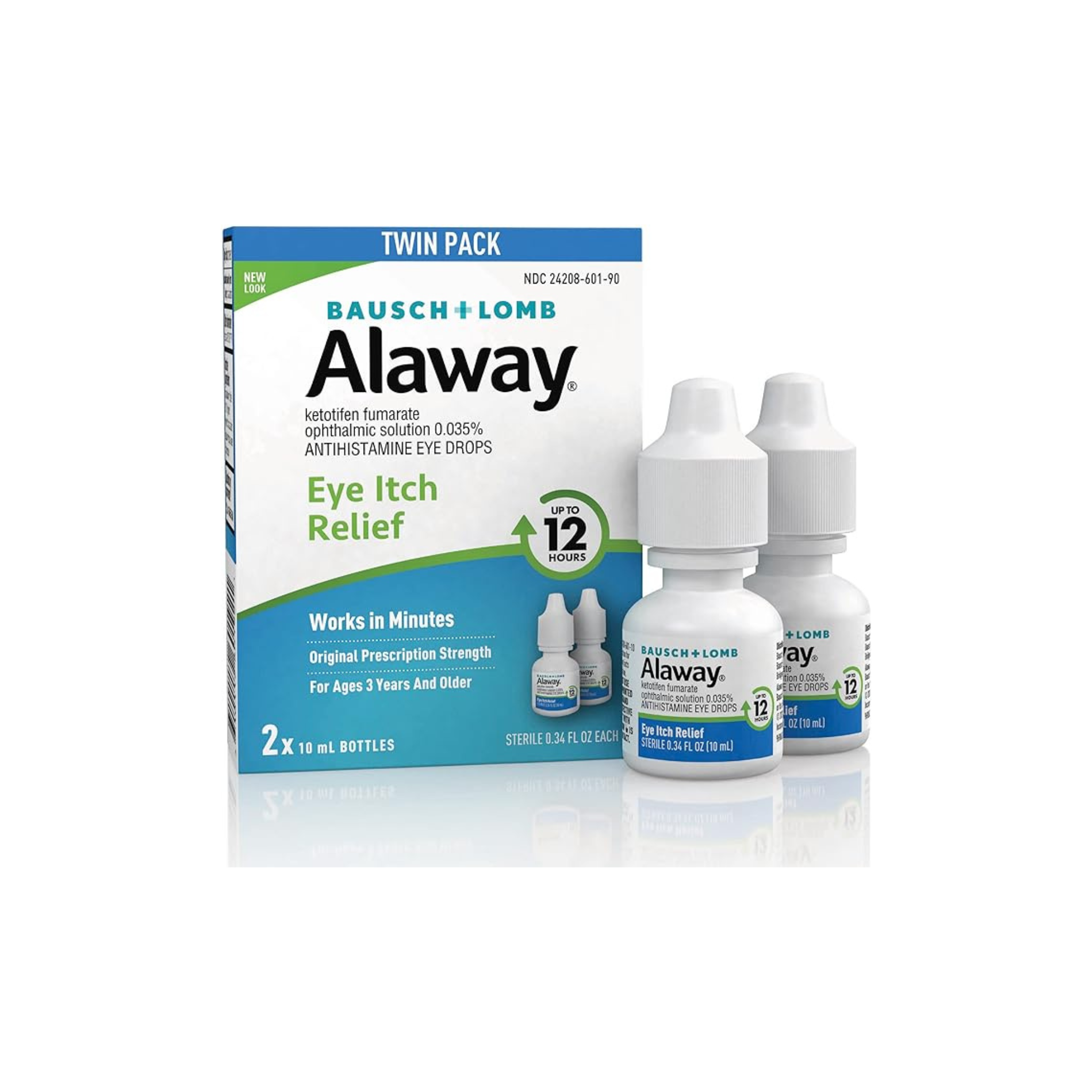 2-Pack 0.34-Oz Bausch + Lomb Alaway Eye Itch Relief Antihistamine Eye Drops