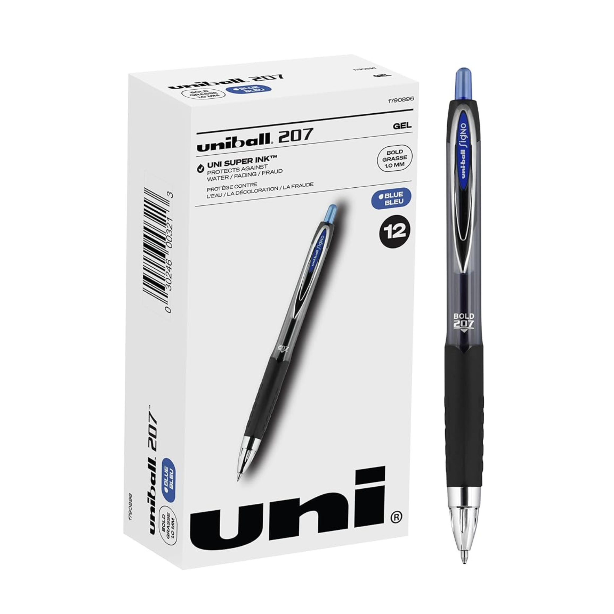 12-Pack Uniball 1.0mm Bold Blue Pens