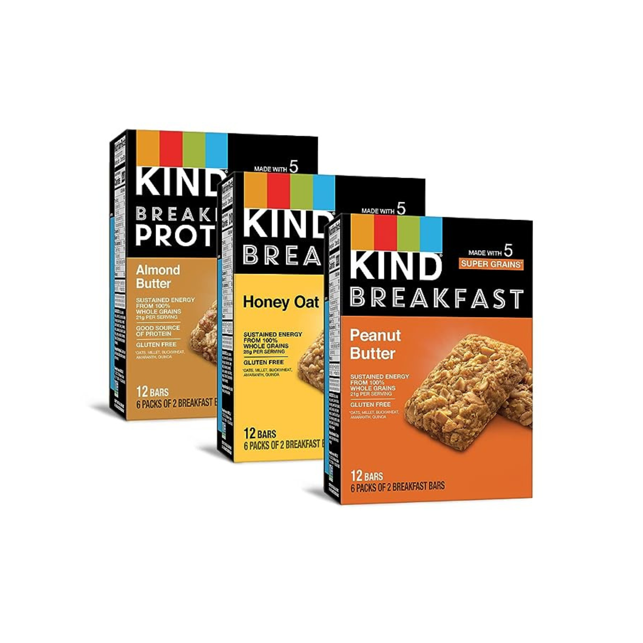 36-Count KIND Breakfast Bars (3-Flavor Variety Pack)