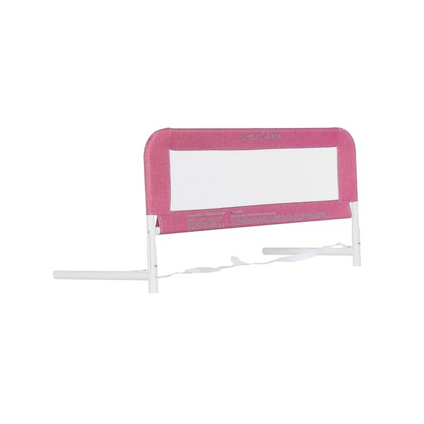 Dream On Me Lightweight Mesh Security Adjustable Bed Rail in Pink