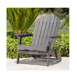Highland Dunes Kalicki Solid Acacia Wood Folding Adirondack Chair (Dark Gray)