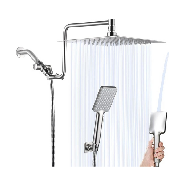 Ydmeet 10" Rainfall Shower Head with Handheld Combo