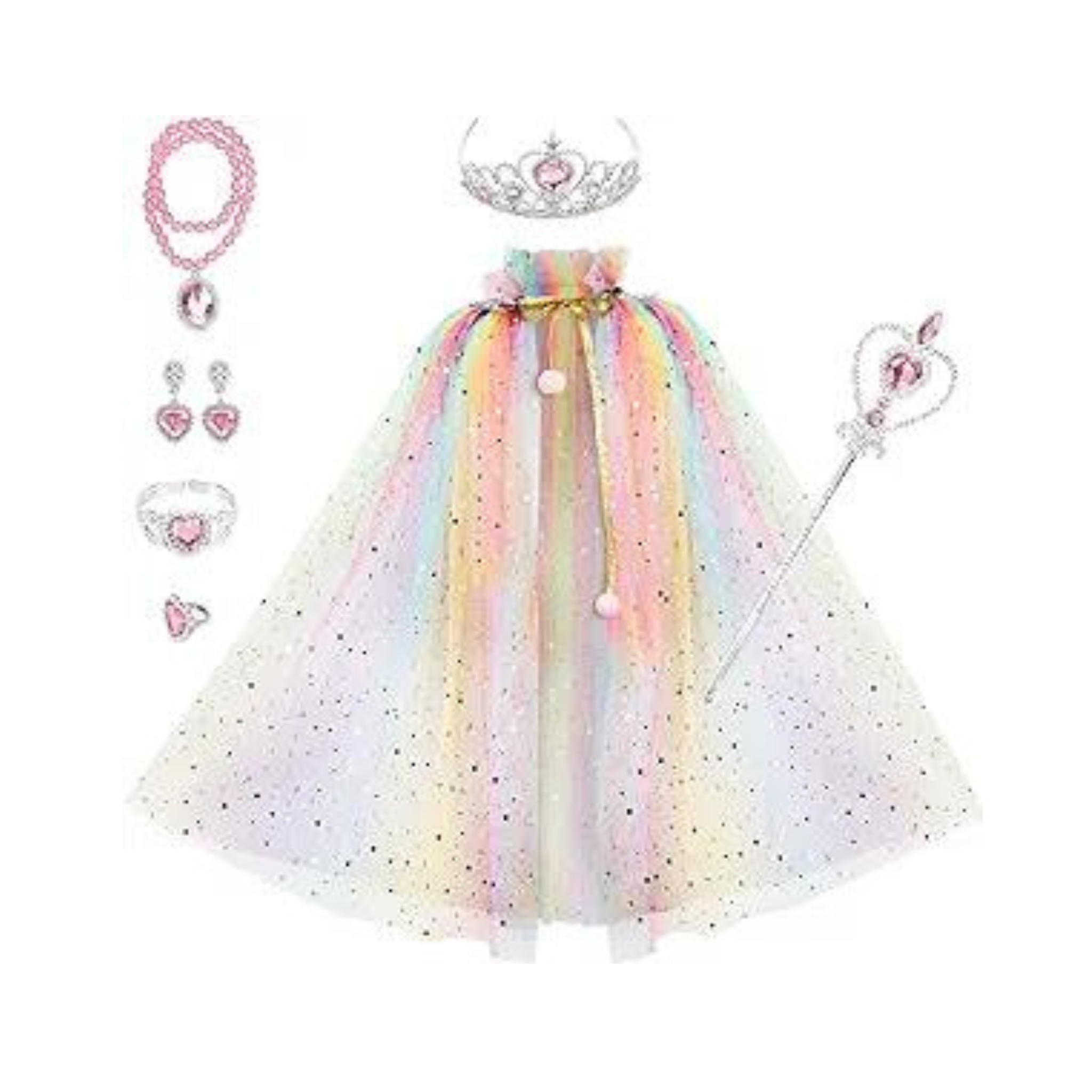 Princess Cape Set, 7 Pcs, More Colors Available