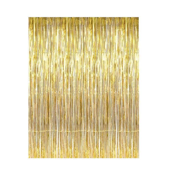 Metallic Tinsel Fringe Curtains Backdrop