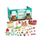 72-Piece Lil Woodzeez Kids' General Store Animal Figurine Playset w/ Storybook