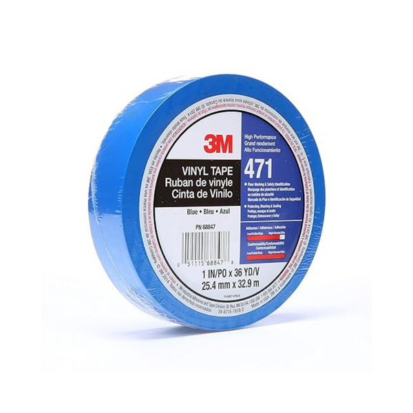 3M 108 feet Blue Floor Marking Vinyl Tape (1 Inch x 36 yd)
