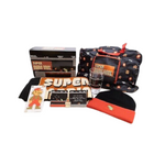 7-Piece Nintendo Super Mario Retro Gamer Collector Box w/ Throw, Overnight Bag, Sliding Pin, Pint Glass, Coasters & More 2