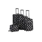 4-Piece Rockland Polka Softside Upright Luggage Set
