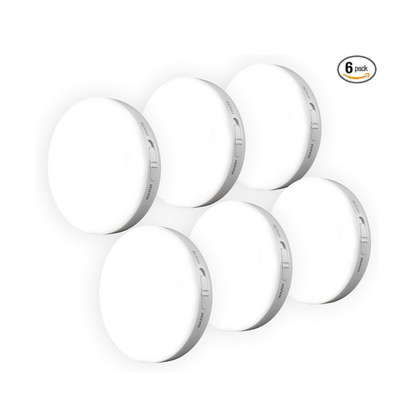 6-Pack USB Rechargeable Motion Sensor Puck Lights