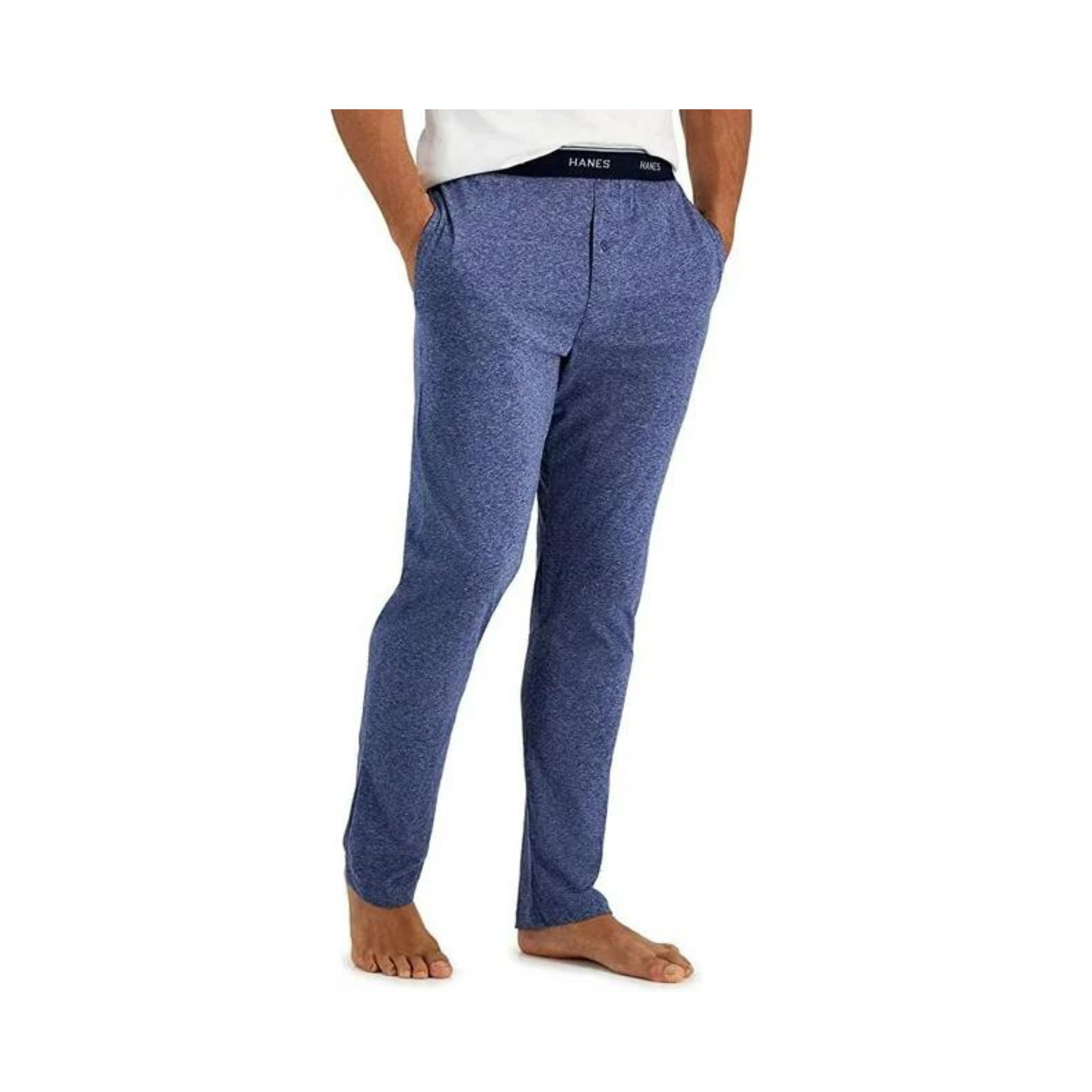 Hanes Men's Solid Knit Sleep Pant with Pockets and Drawstring