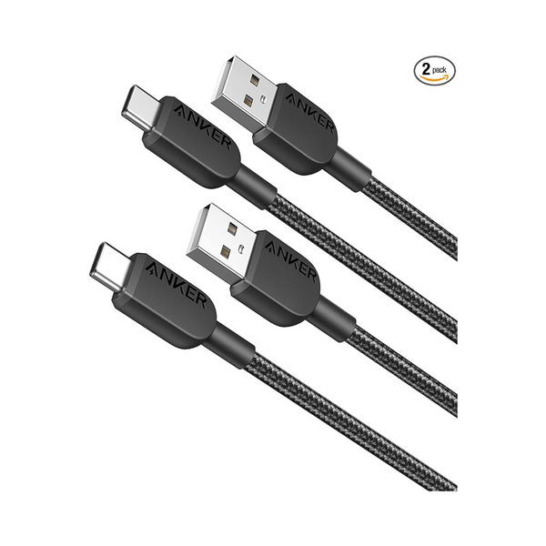 2-Pack Anker 3ft USB A to USB-C Charger Cable
