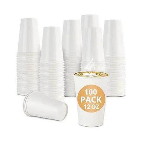 100-Pack 12 oz Coffee Paper Cups