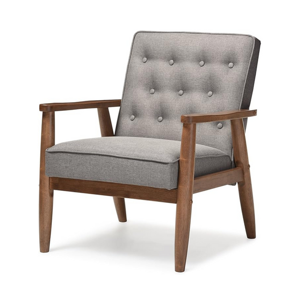 Baxton Studio Grey Chair Armchairs