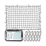 Ticonn 4 x 6 ft Cargo Net with 12 Metal Carabiners for Pickup Truck Bed