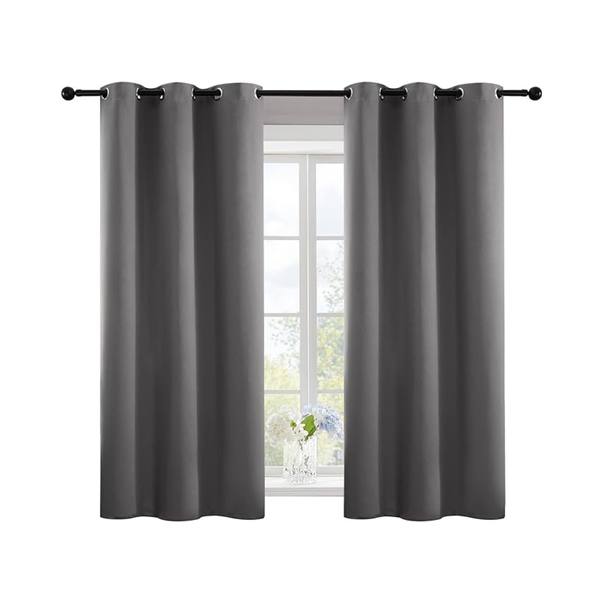 2-Pk Deconovo Solid Thermal Insulated Blackout Curtains