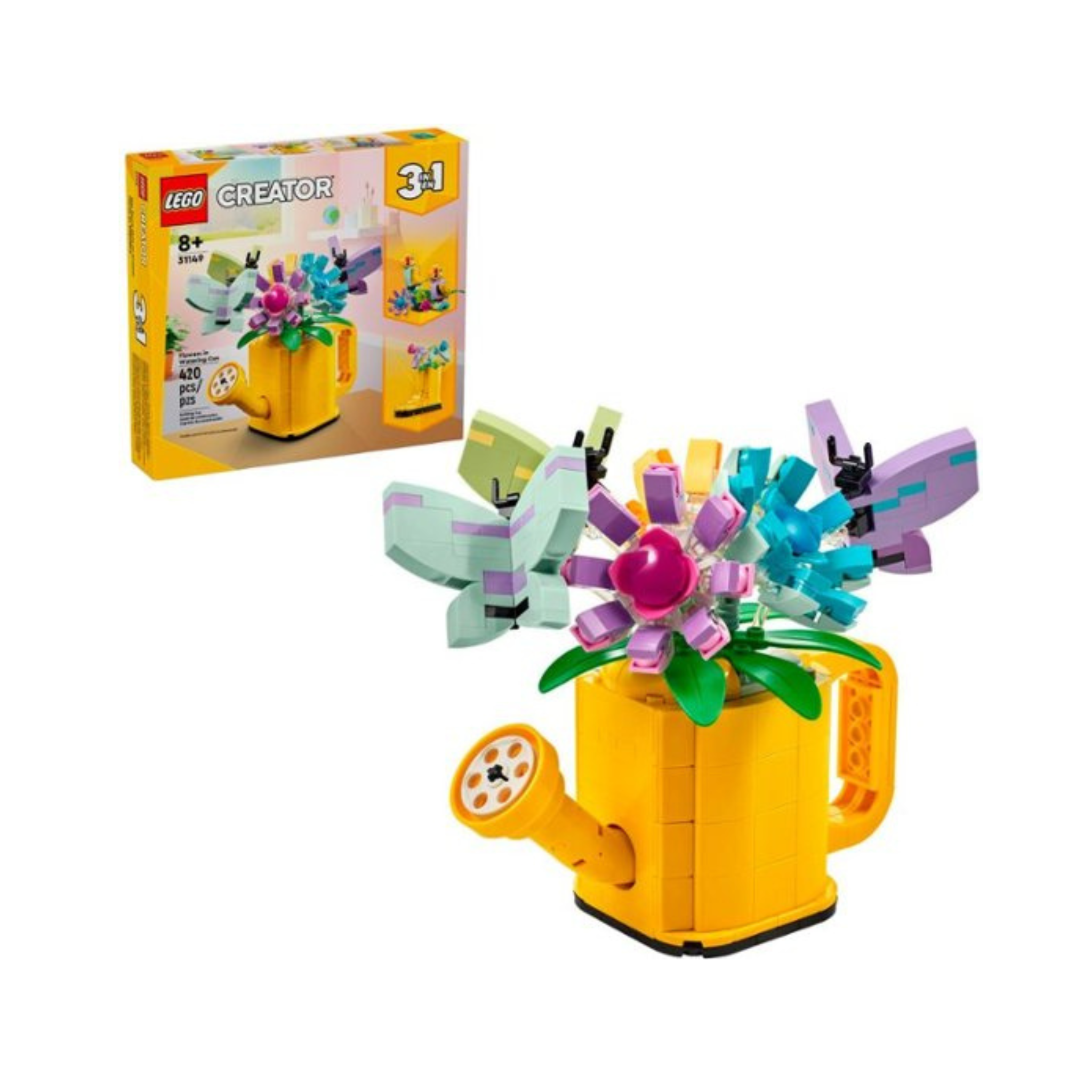 Lego 3-in-1 Creator Flowers in Watering Can Building Toy