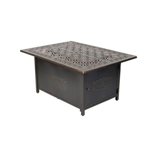 Fire Sense Dynasty Art Deco Aluminum Convertible Gas Fire Pit Table