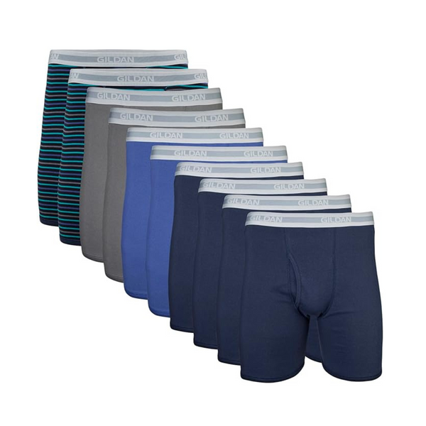 10-Pack Gildan Men's Cotton Boxer Briefs Underwear