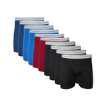 10-Pack Gildan 6" Inseam Men's Underwear Classic Length Boxer Briefs (limited sizes)