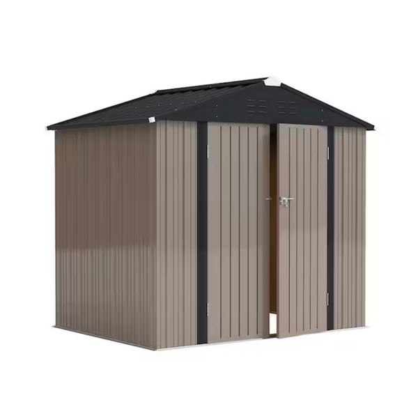 Tozey 6 ft. W x 8 ft. D Outdoor Storage Metal Shed