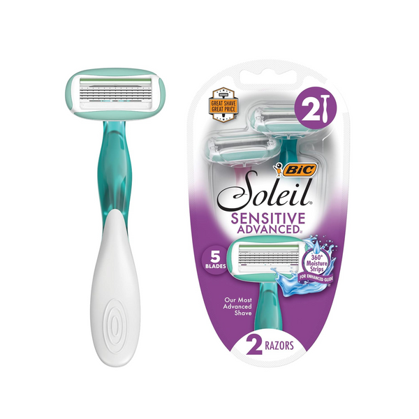 2-Ct BIC Soleil Sensitive Advanced Women’s 5-Blade Disposable Razors