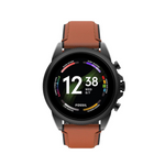 Fossil Men’s Gen 6 44mm Stainless Steel And Leather Touchscreen Smart Watch