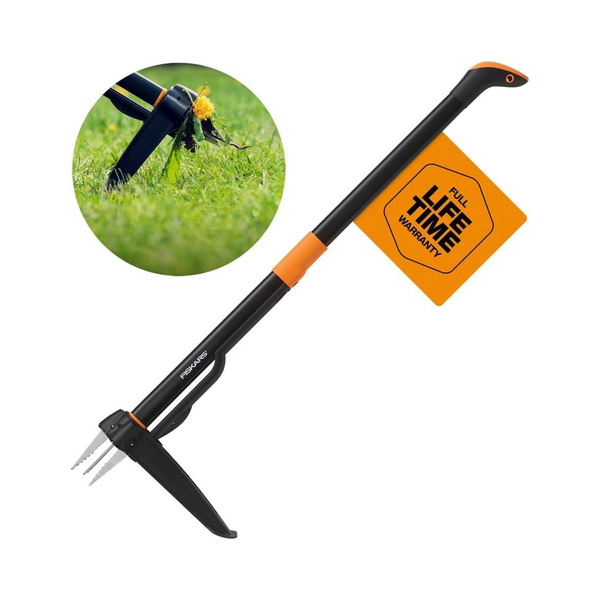 39" Fiskars 4-Claw Stand Up Weeder w/ Ergonomic Handle (Black)