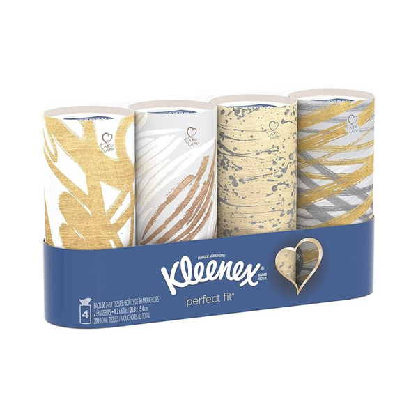 4 Pk Kleenex Perfect Fit Facial Tissues