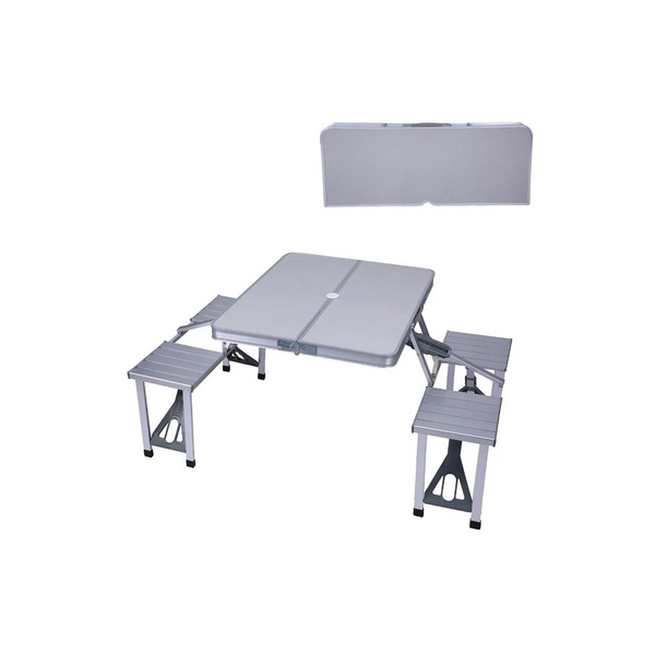 Mpm Folding Camping Aluminum Suitcase Portable Table Chair Set